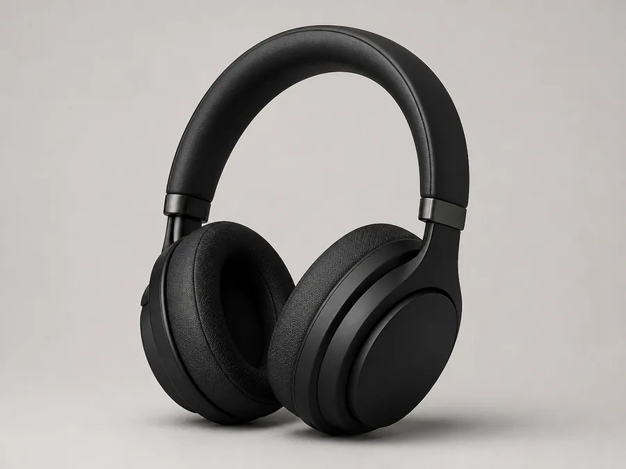 Matte black Aura wireless headphones