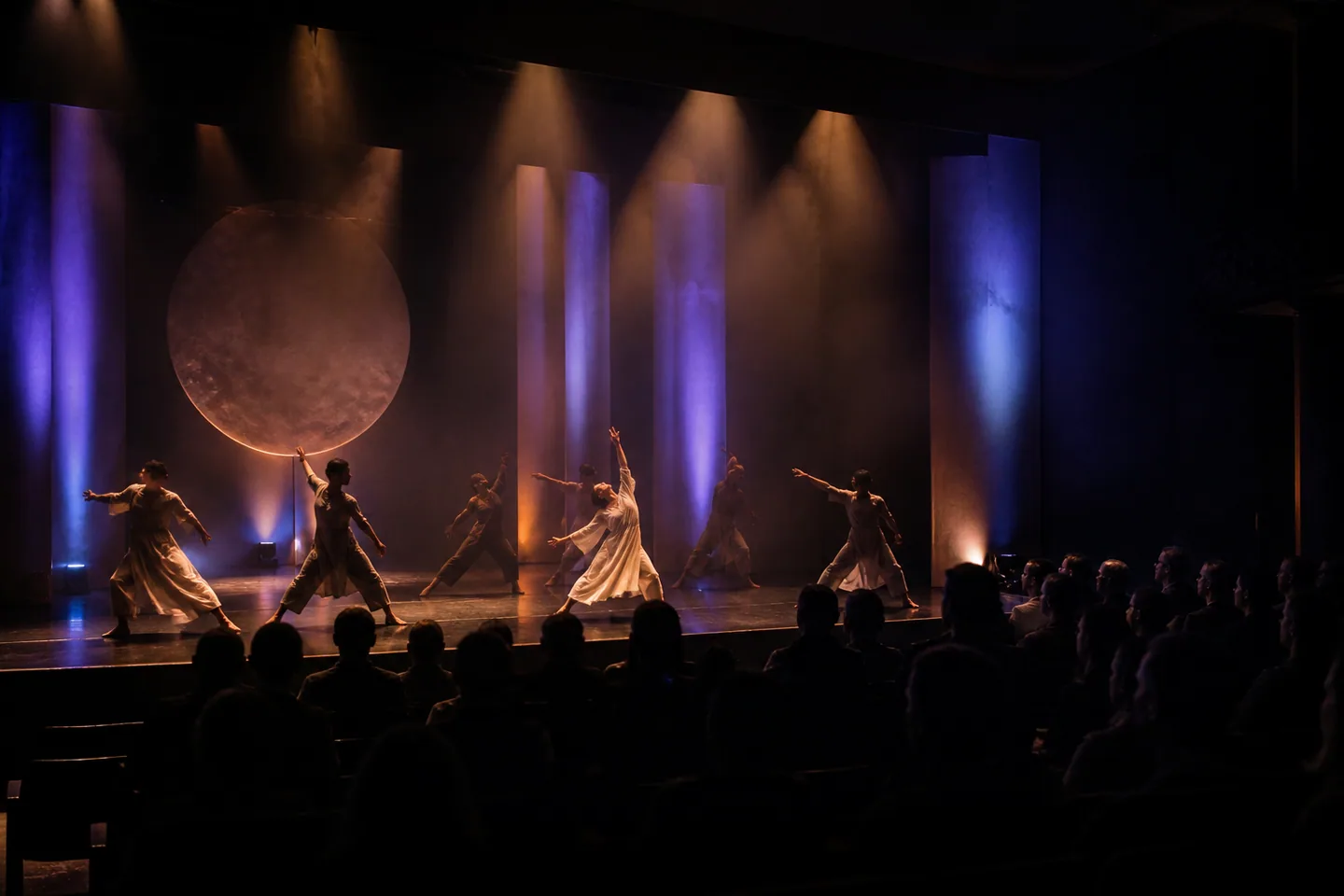 Original contemporary dance performance in an elegant theatre
